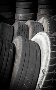 Old used tires